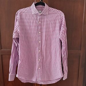 Mastai Ferretti Lavender Gingham Button-Down Shirt